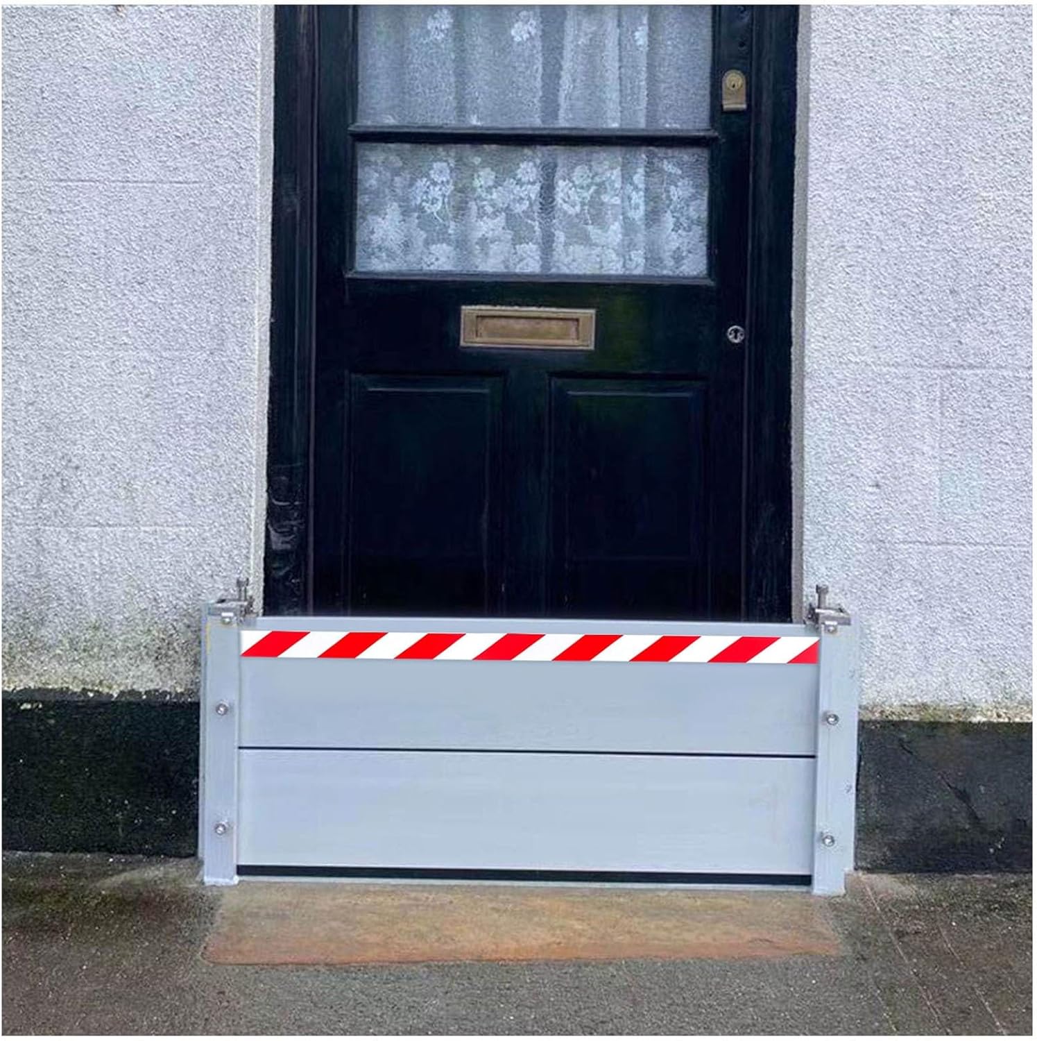 Flood Protection Barrier Street 82cm Reusable Exterior Water Retaining Plate Heavy Duty Unit Module Design Flooding Control Baffle Door(Outside,82 * 20cm)