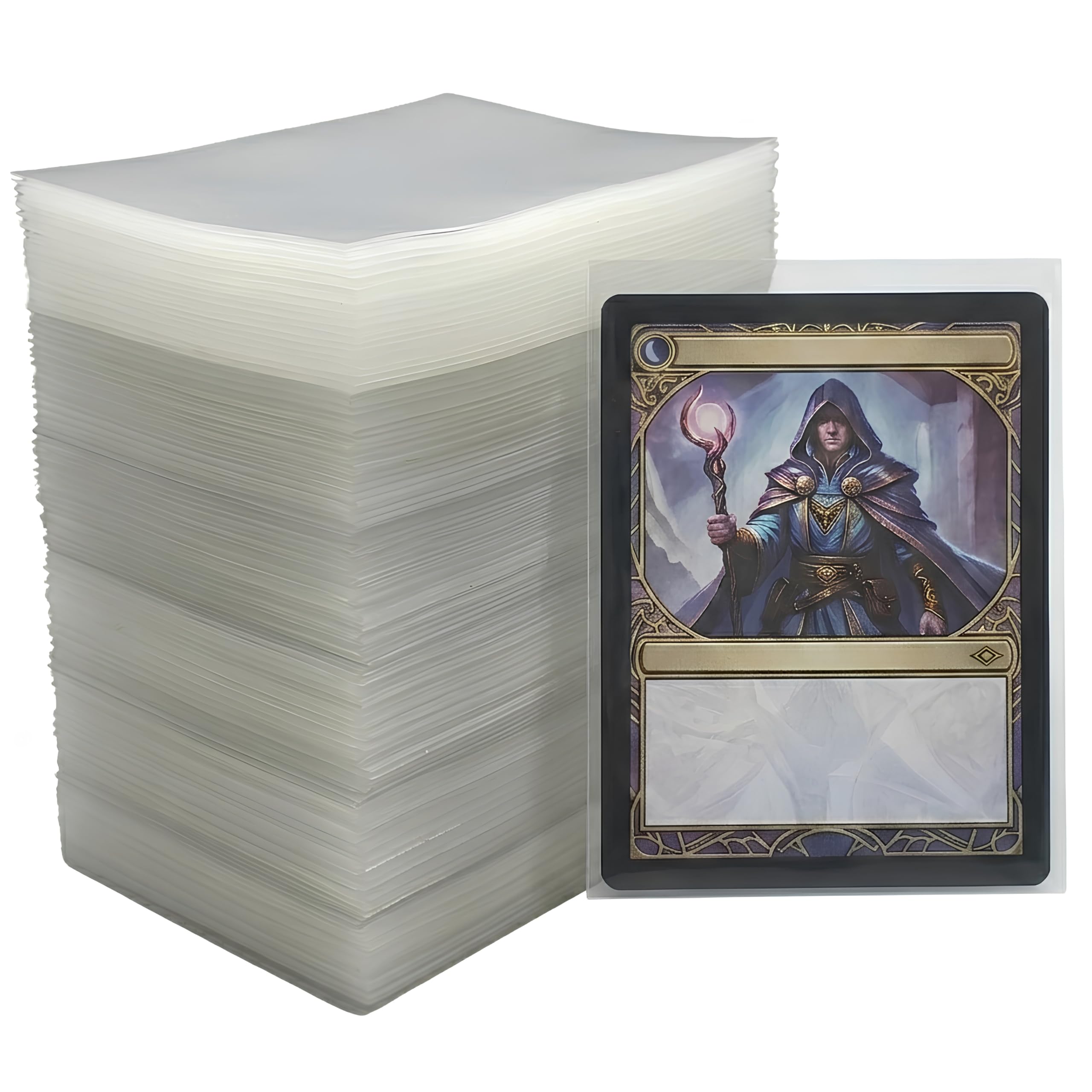 Soft Clear Card Sleeves (1000 Pack) Trading Card Penny Sleeves for Sports Cards, TCG Cards - 67 x 92mm, 50 Micron, Ultra Clear, Acid & PVC Free