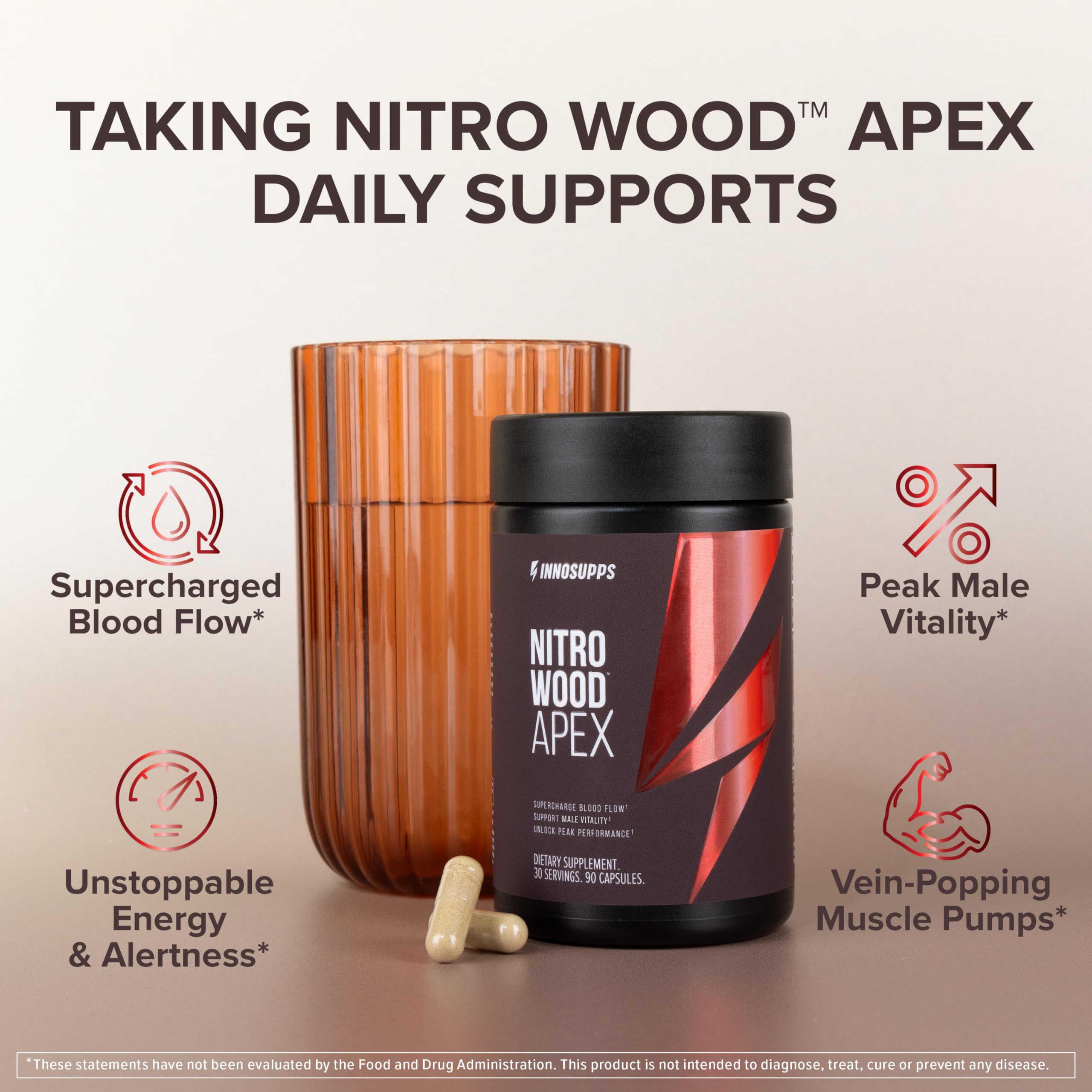 InnoSupps Nitro Wood Apex, Focus & Blood Flow Booster for Men, 30 Servings — Amazon image 2