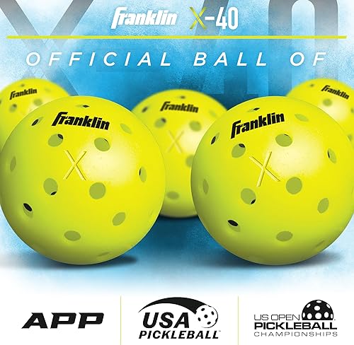 Miniatura 7 de Franklin Sports Juego de palas y pelotas de pickleball  Raquetas de madera de pickleball + bolas de pickleball  2 jugadores  Aprobado por Pickleball