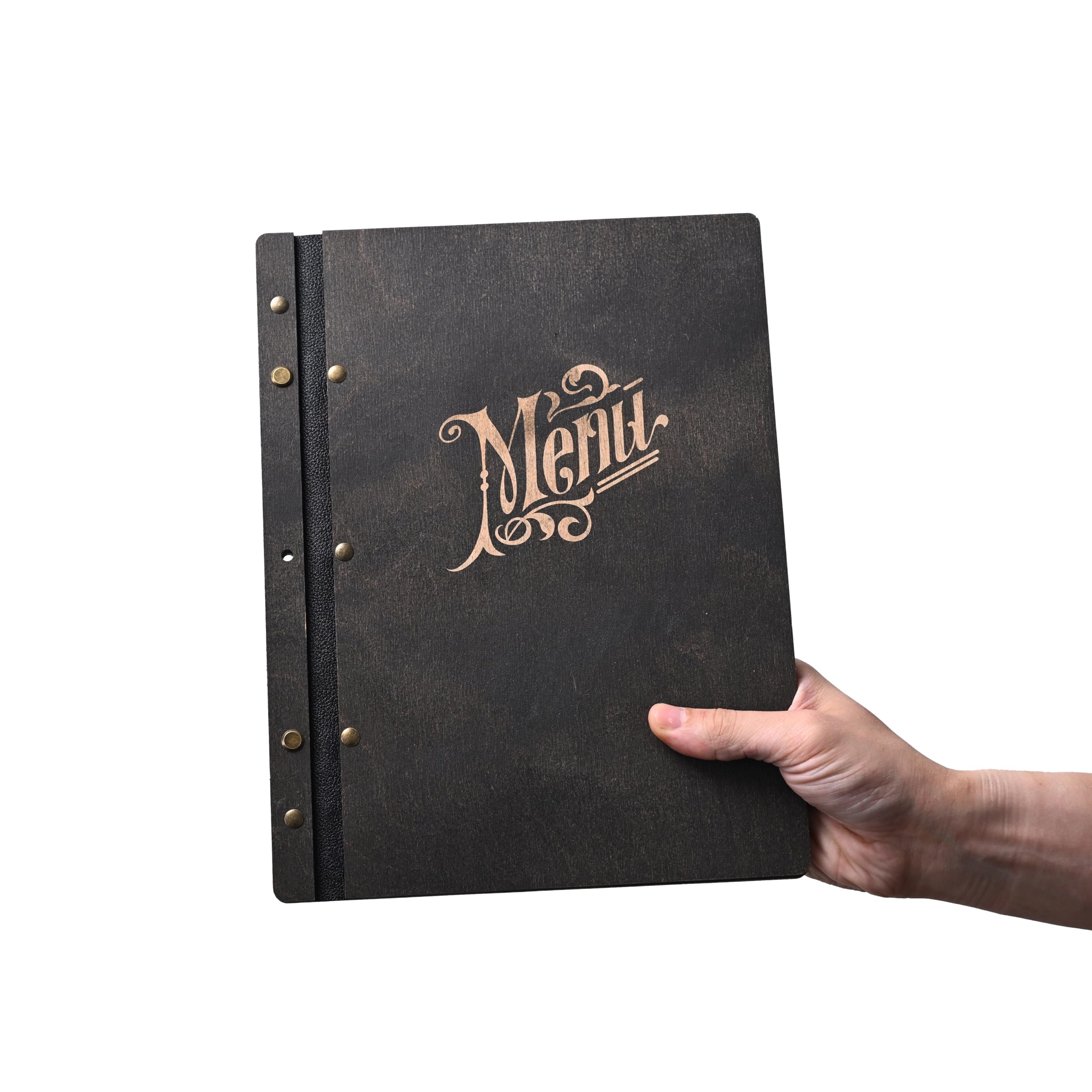 Inko Horeca - Wooden Menu Holder – 11.8 x 9 Inches – Hard Folding Menu Cover for Restaurants, Cafes, and Bars (Wenge)