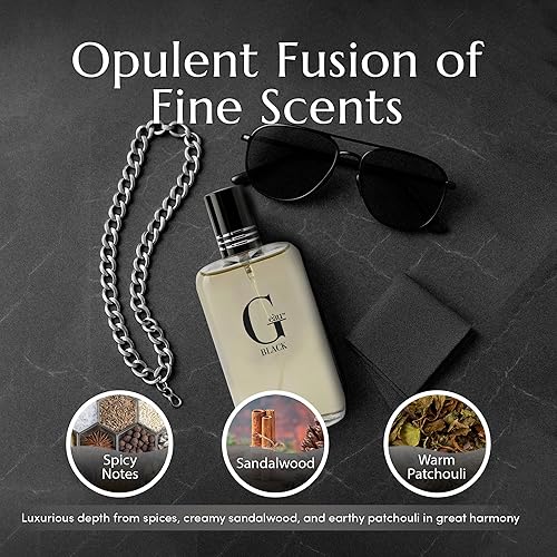 Miniatura 4 de PB ParfumsBelcam G eàu Black Eau De Toilette Spray para hombre  3.4 fl oz de fragancia acuática fresca de larga duración y aroma acuático picante