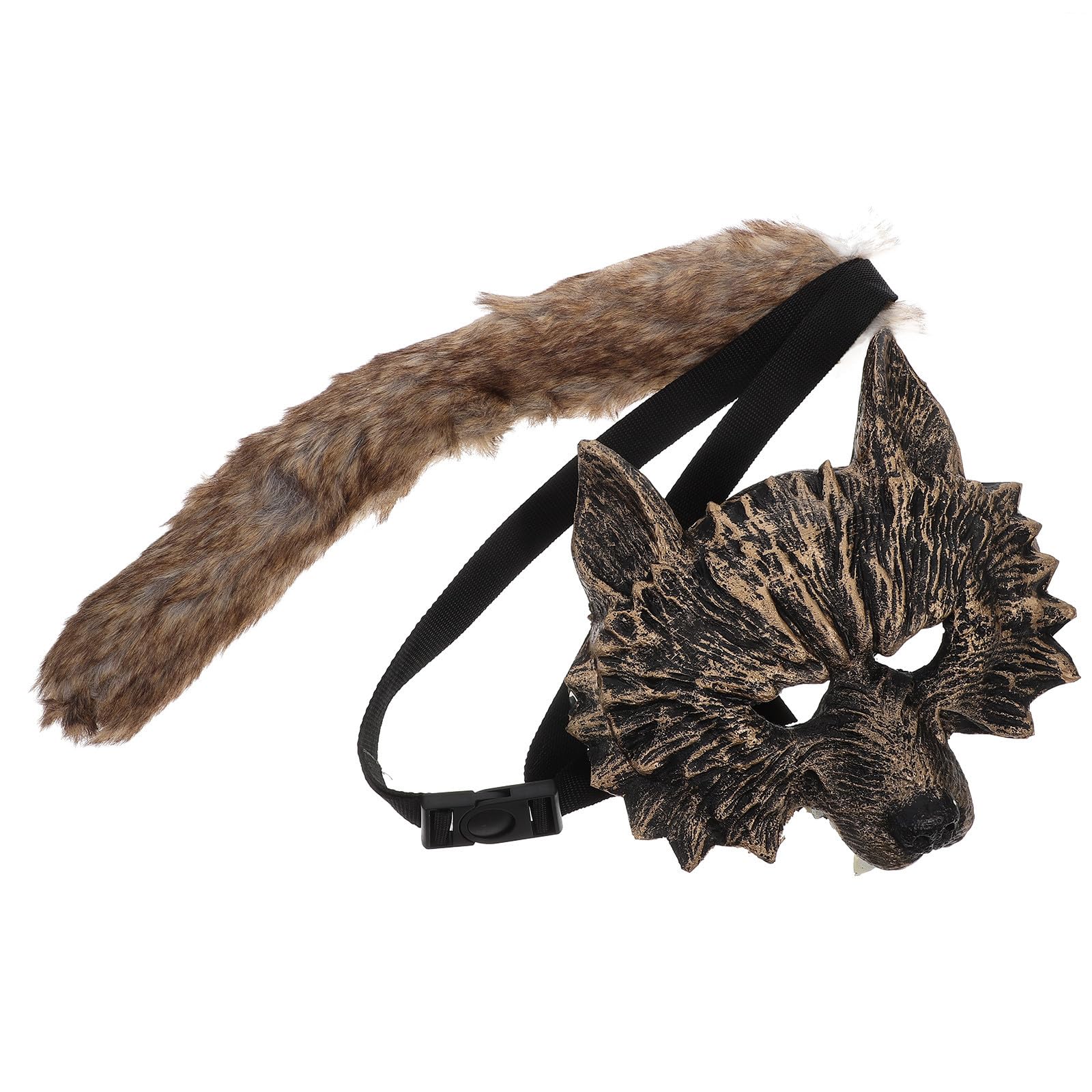 IMIKEYA 5 Pièces Demi-masque de Loup Doré, Lot de Set de Accessoires de Déguisement