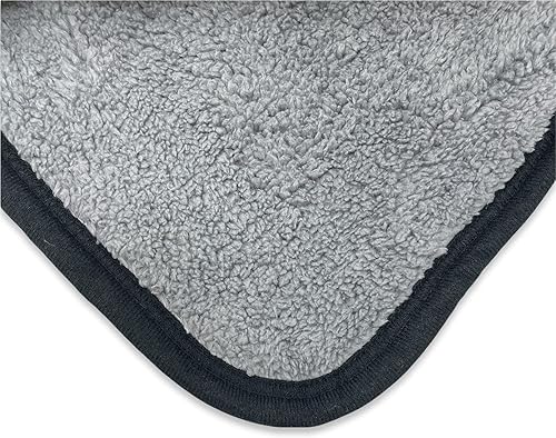 Miniatura 4 de Southwest Design - Manta con forro de sherpa de 50 x 60 pulgadas (gris_rojo)