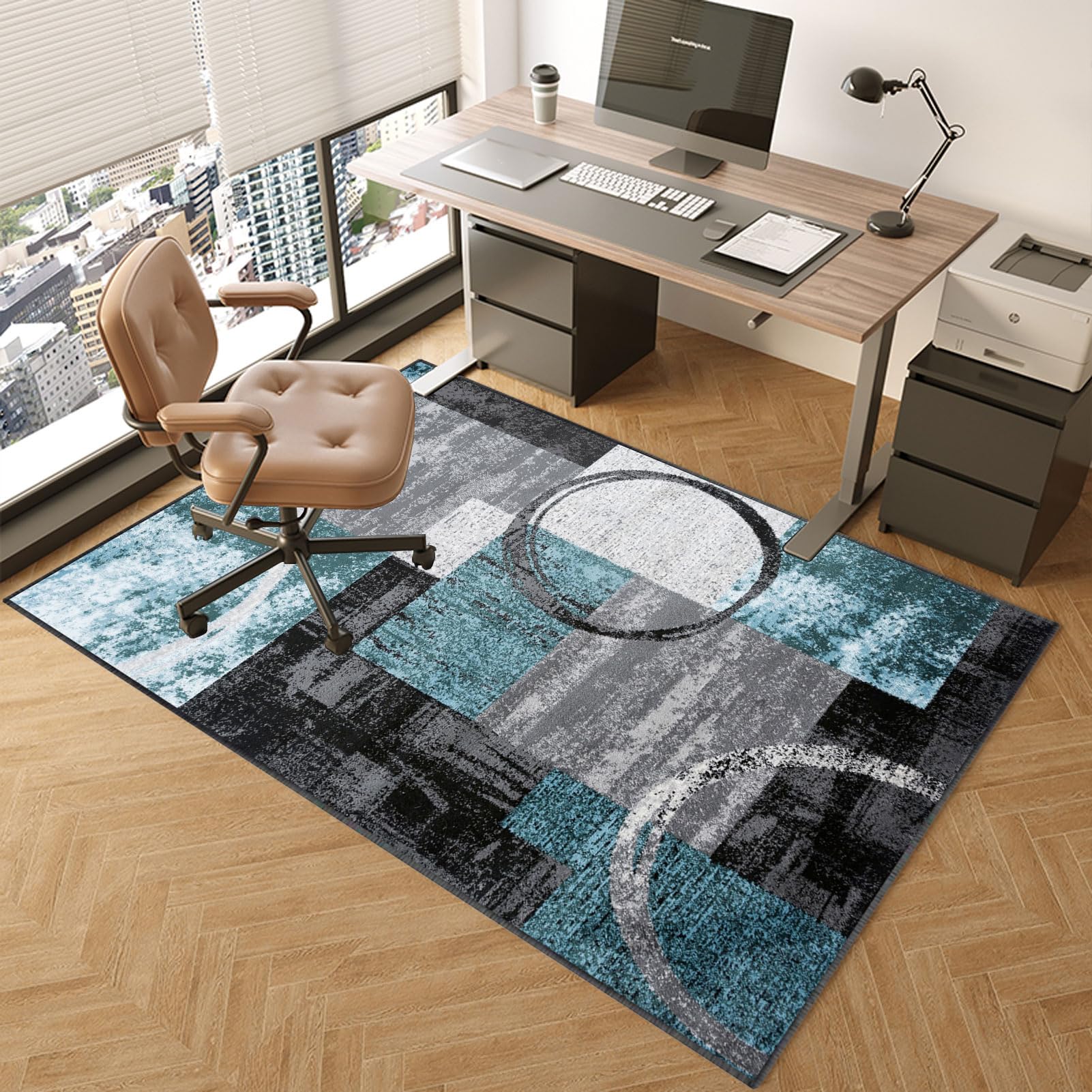 TOYOCC Chair Mat 90 x 140 cm Office Chair Mat for Hard Floor Non-Slip Gaming Chair Mats for Low Pile Carpet Protector Desk Chairmats Computer Rolling Chair Mat Home Hardwood Floor Protection Mat