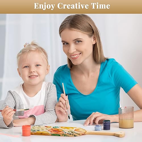 Miniatura 6 de Caydo Paleta de madera sin terminar de 15 pulgadas, paleta de madera de pino maciza, paleta de hermandad suave para manualidades de arte, decoración