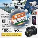 BLEAT U3 SD Card |150MBPS Read Speed | 40 MBPS Write Speed | SD Card for DASHCAM, Action Camera, Drone, Laptop,CAR Camera,HIGH Speed Card (128, GB) gallery image