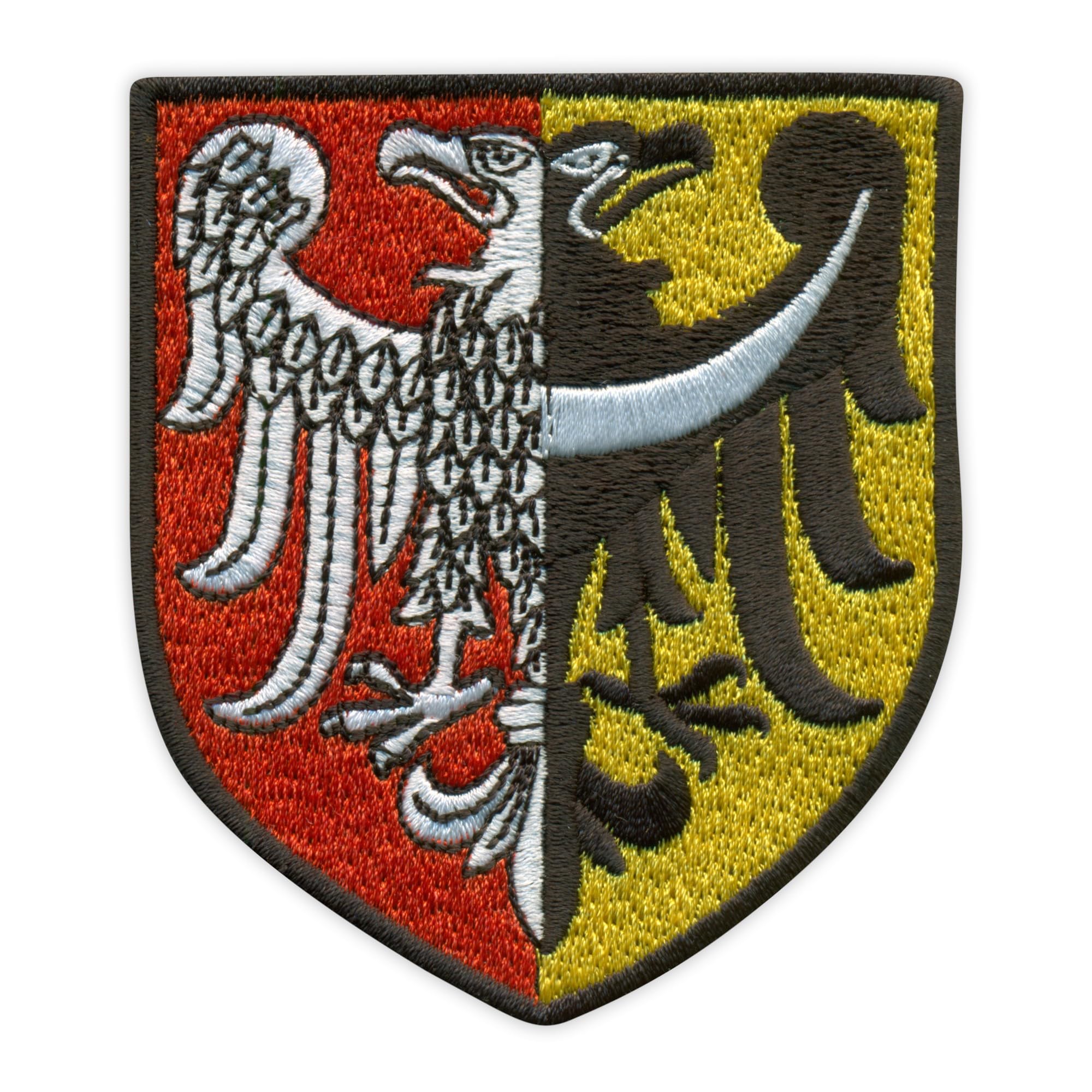 Zestaw Czterech - Patchion Herb Wrocławia Z Lat 1948-1990 - Klejona Na Gorąco - Hafciana Łatka/Odznaka/Emblemat