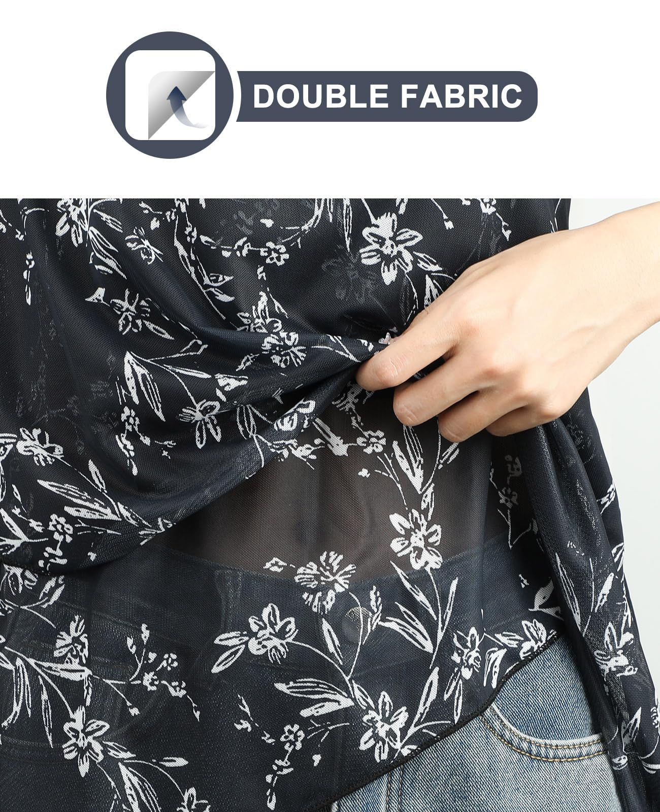 Adigaber Camicie Donna Casual in Chiffon Camicia Elegante di 3/4 Manica a Volant Scollo a V Bluse Leggero Classiaca