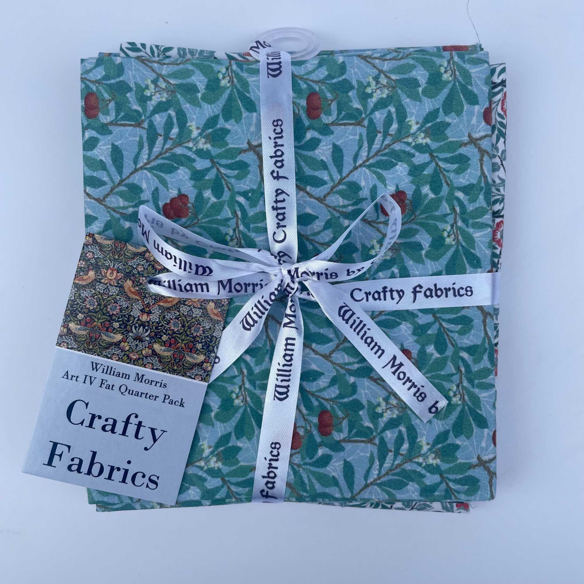 William Morris 100% Cotton Percale 4 Pack Designer Fat Quarter Bundle FQ Fabric Packs Quilting Patchwork Craft Sewing Material - Image 2