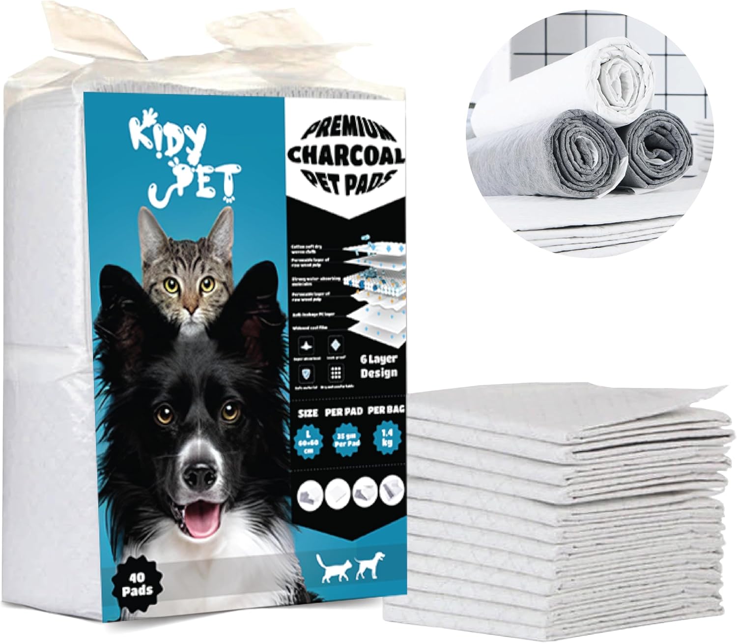 Bamboo Charcoal Pee Pad Absorption Deodorize Pet Disposable