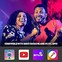 Vista 6 de Micrófono portátil Move de Singing Machine – Micrófono y altavoz Bluetooth para karaoke con luces LED, 22 efectos de voz y batería recargable