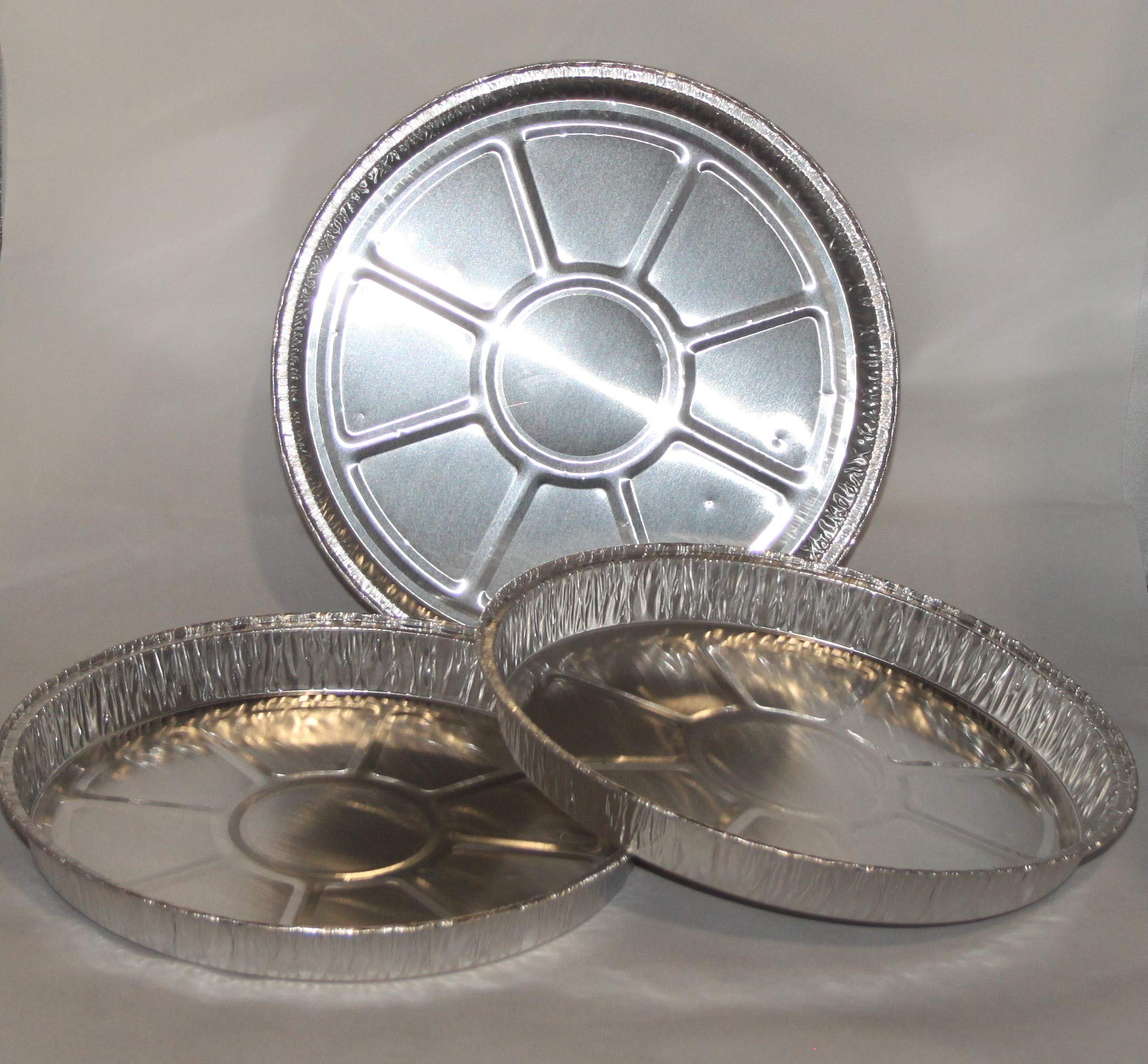 Europackaging Basic 100 x 8" Round Aluminium Foil Dishes - Silver - Baking Pan - Wedding, Christmas, Birthday