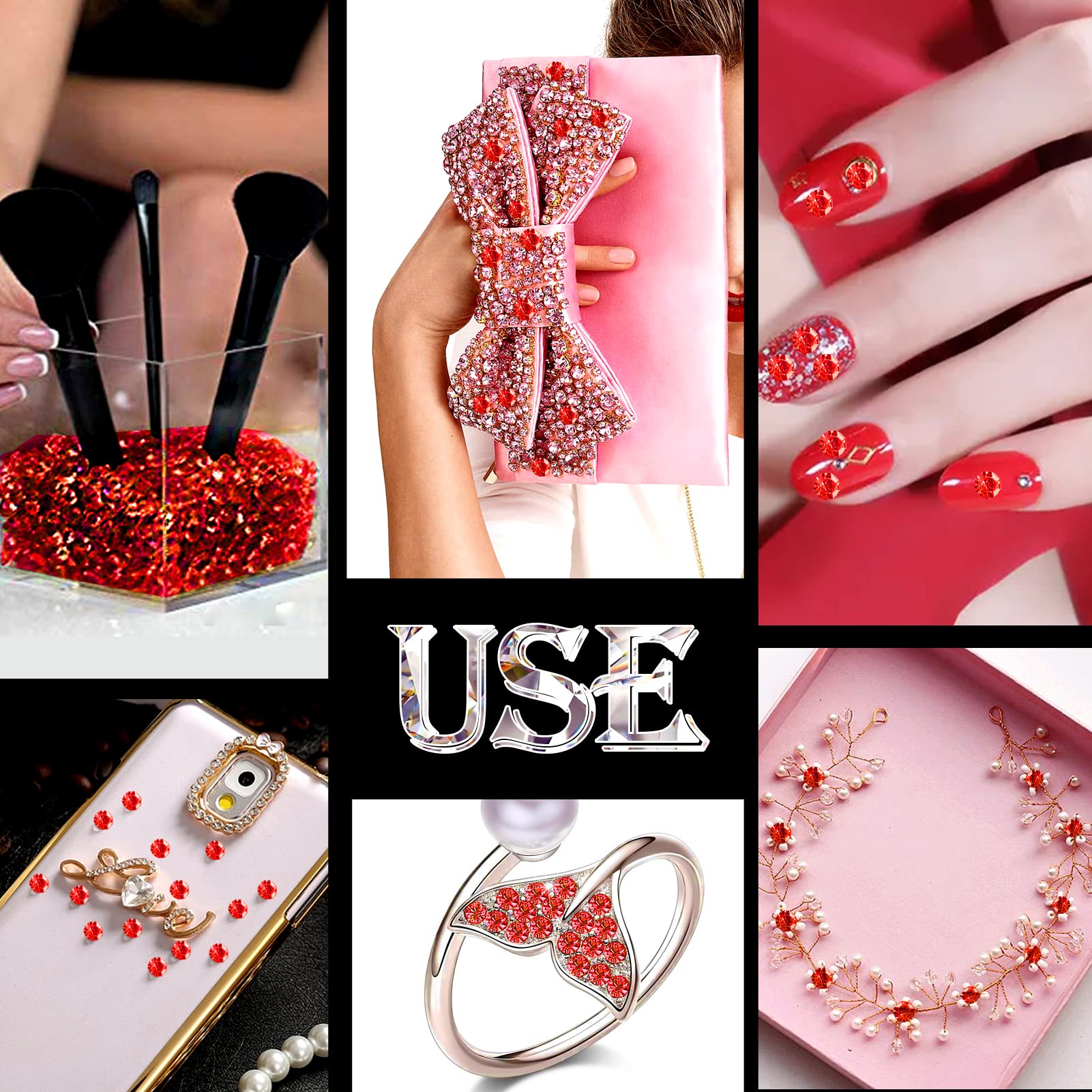 TOAOB 5000 Pieces 4.5mm Red Crystal Diamond Shape Acrylic Transparent for Wedding Table Decoration - Image 4
