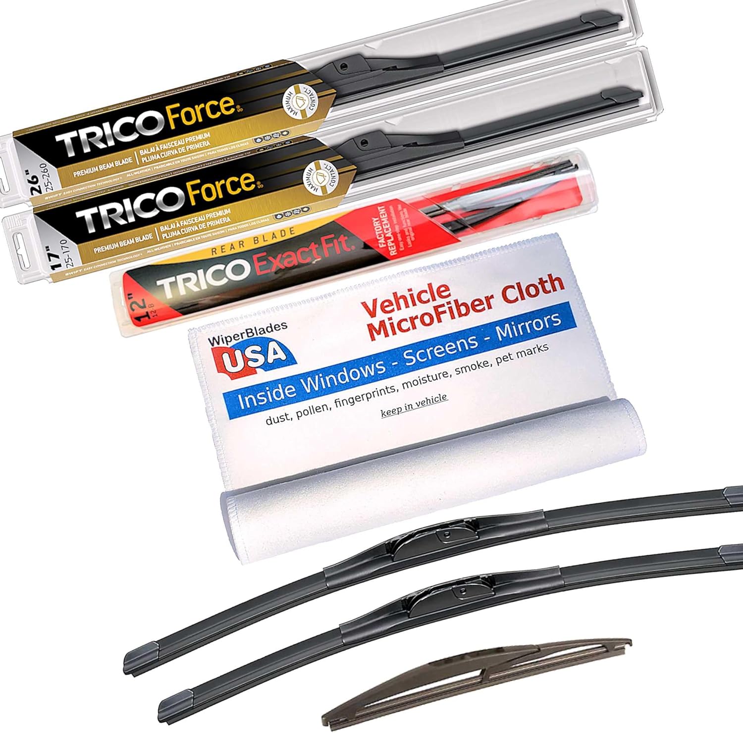 Performance Beam Wipers compatible with Honda HR-V 2025 (Set of 3) w/Rear Wiper Wiper Blades