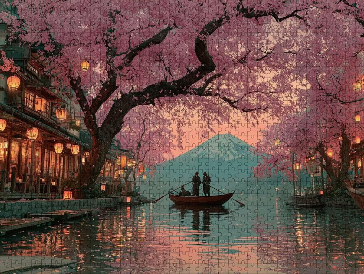 áRbol Puzzle de 2000 Piezas para Adultos, Puzzle Madera con Caja 99x70cm, Rompecabezas Adultos de Alta Dificultad, DIY Juego de Rompecabezas, Pasatiempo Creativo, Decoración de Verano, (Bote) T-1484