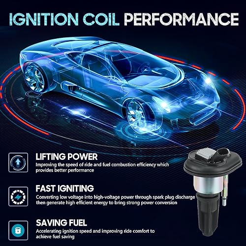 Miniatura 2 de Paquete de 5 bobinas de encendido con 5 bujías de iridio compatibles con GMC Canyon Envoy Chevrolet Colorado Blazer Trailblazer Isuzu i-280 i-290