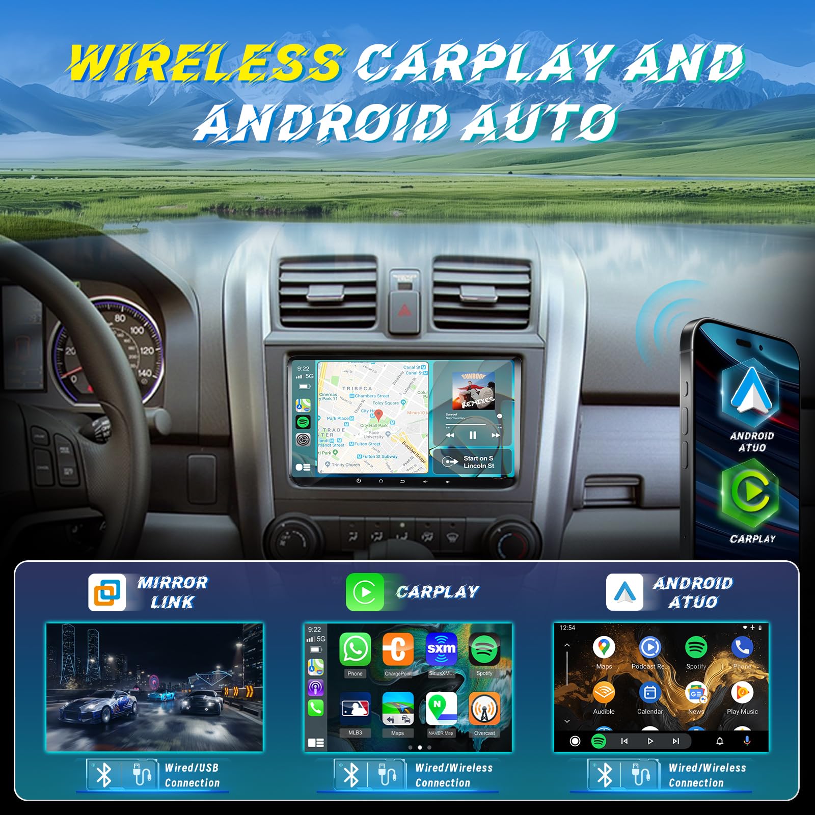 Radio de Coche para VW Volkswagen Jetta Passat Seat Golf Tiguan Skoda Polo