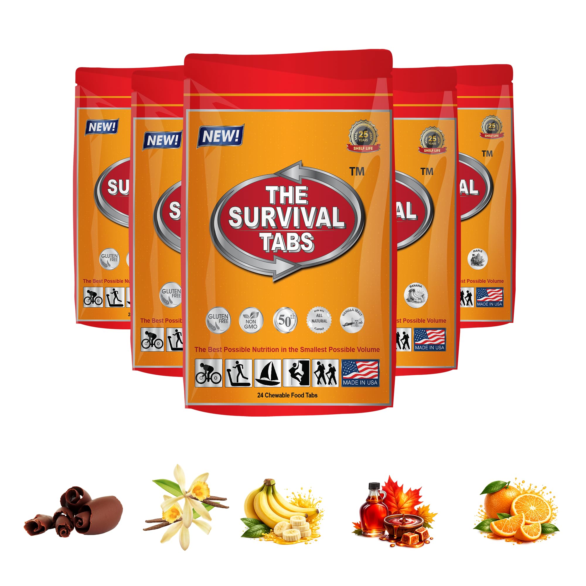 Survival Tabs – Emergency Food Supply – Chocolate Tabs, USA, Disaster Ready