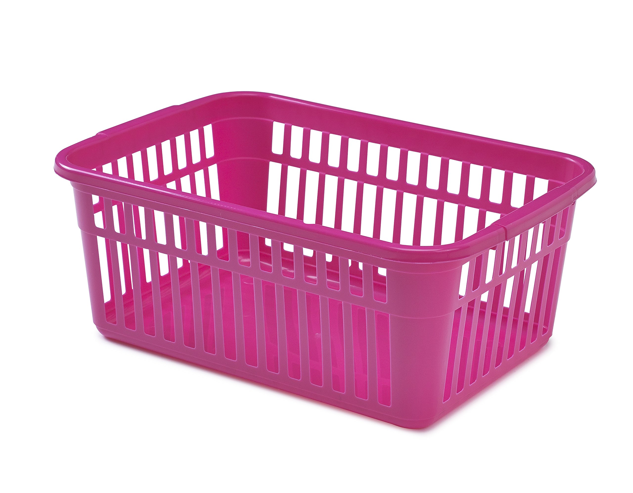 Whitefurze Handy Basket, Plastic, Hot Pink, 45 cm