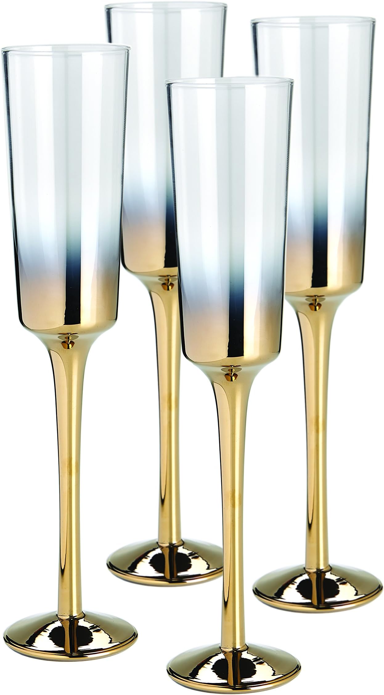Gold Champagne glasses set of 4