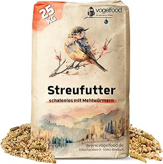 Vogelfood 25 kg scattered food without shells with mealworms for wild birds product image