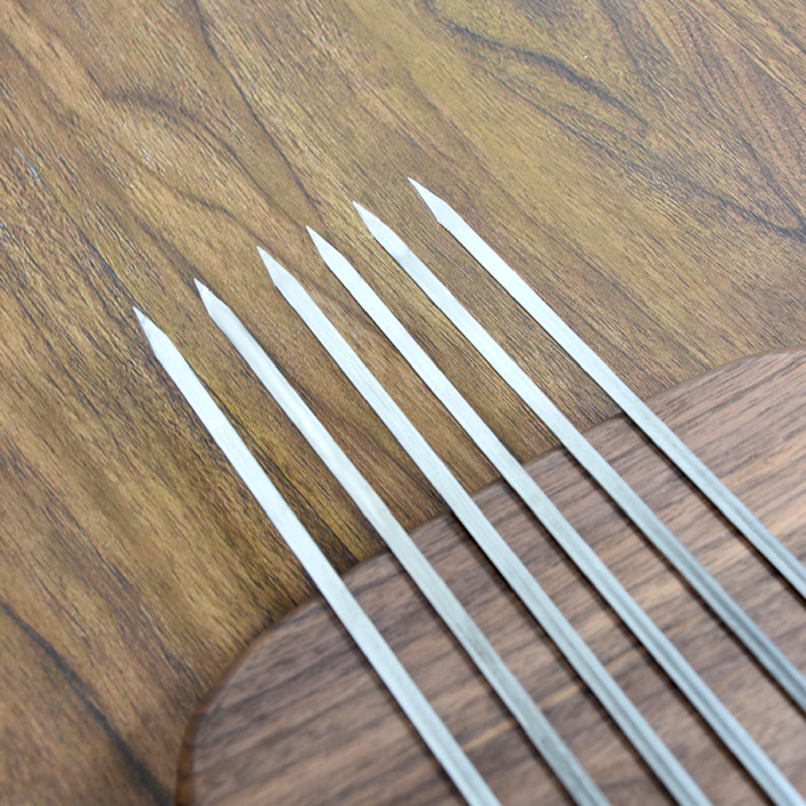 Spiedini di Kabob, spiedini Piatti alla griglia in Acciaio Inossidabile, con Comoda Impugnatura in Legno, for Cocktail, Barbecue, Barbecue, Frutta, 10 Pezzi (Size : 100)