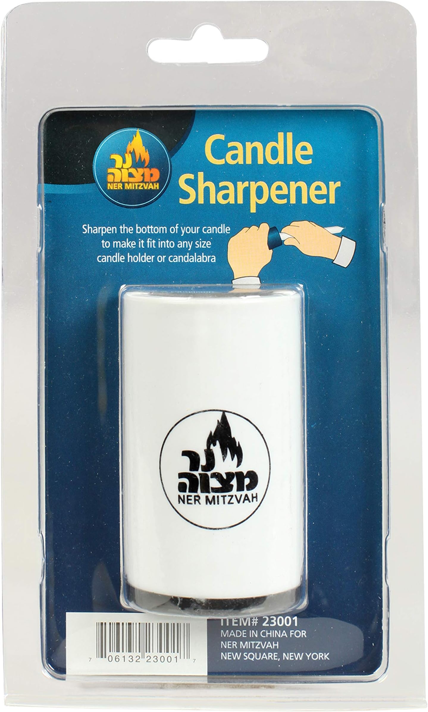 Ner Mitzvah Candle Sharpener - Heavy Duty Candle Shaver for Taper Candles