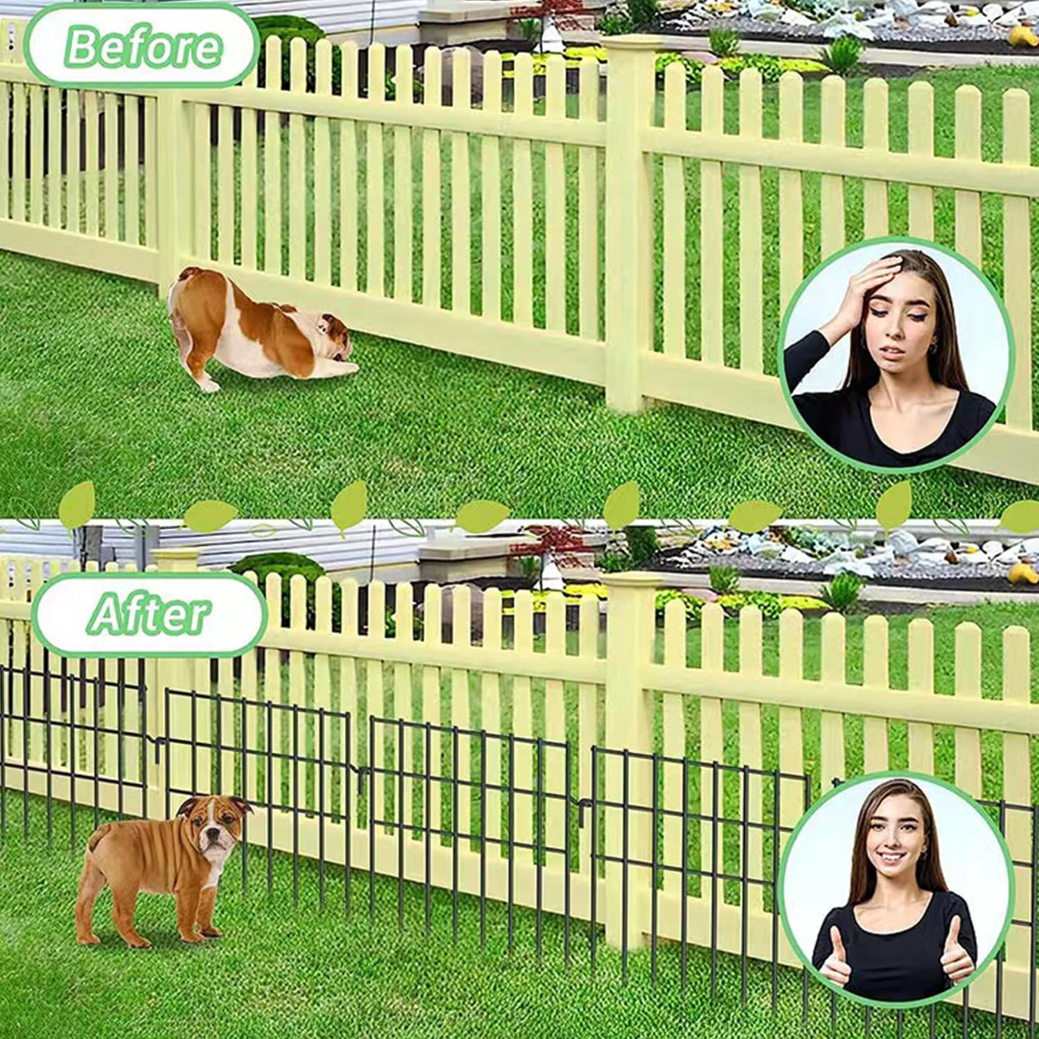 PexFix Paquete De 6 Vallas De Barrera De Animales De 25 X 14 Pulgadas,  Valla Decorativa, image size:1500x1500