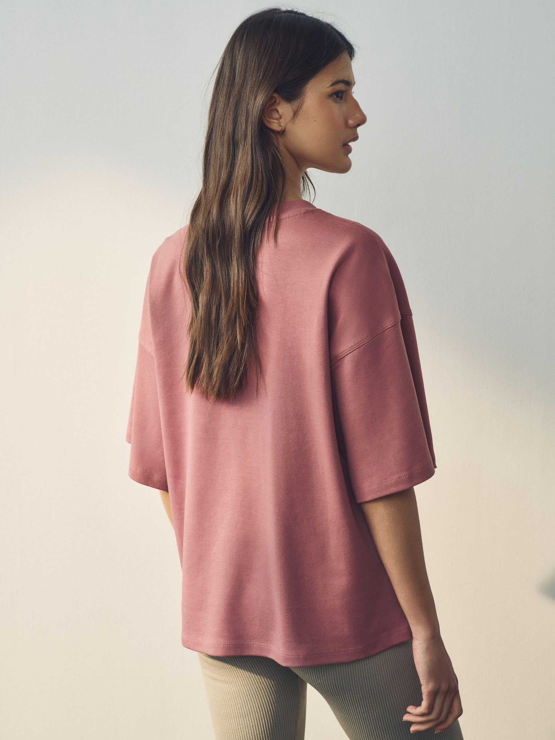 NEXT Donne Confezione da 5 T-Shirt squadrate in 100% Cotone a Manica Corta