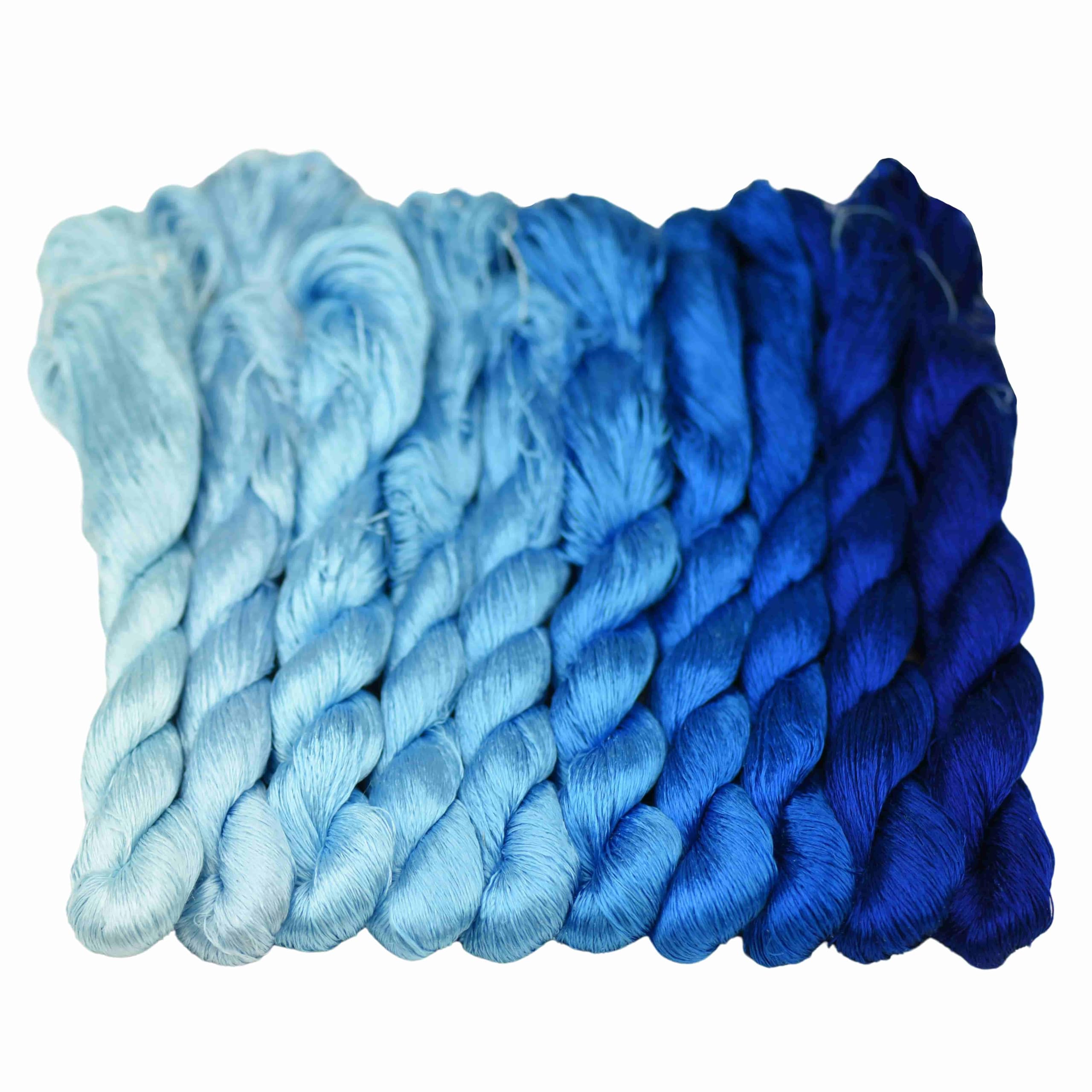 MINGGUXIUYI Natural 100% Silk Thread, Handmade Embroidery Thread, Silk Embroidery Thread 1100 Metres, 10 Colors (102)