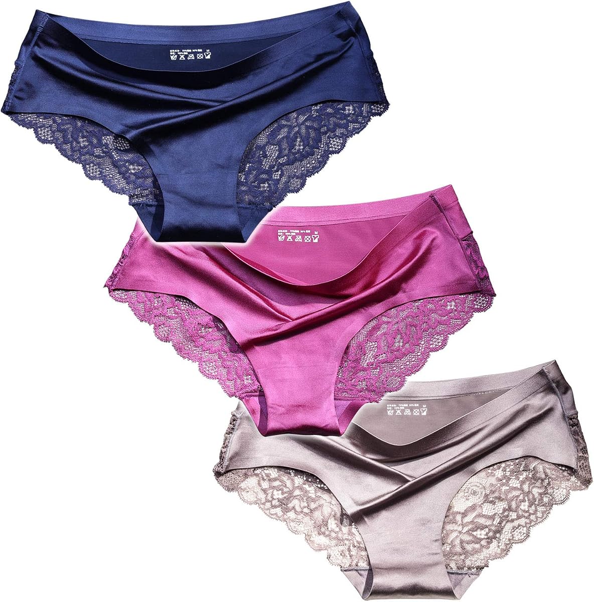 ITAYAX Silky Smooth Invisible Hipster Bikini Underwear for Women Frozen Silk Seamless Panties with Silky Tactile Touch