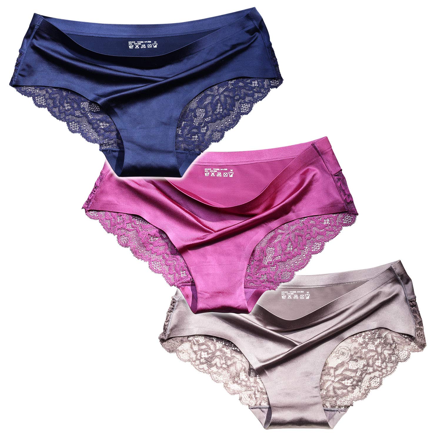 Silky Smooth Invisible Hipster Bikini Underwear for Women Frozen Silk Seamless Panties with Silky Tactile Touch