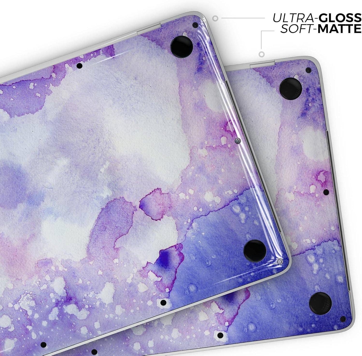 DesignSkinz - Blue 4 Absorbed Watercolor Texture - Full-Body Wrap Protective Decal Skin Kit Compatible with MacBook 14" Pro M1 (A2442)