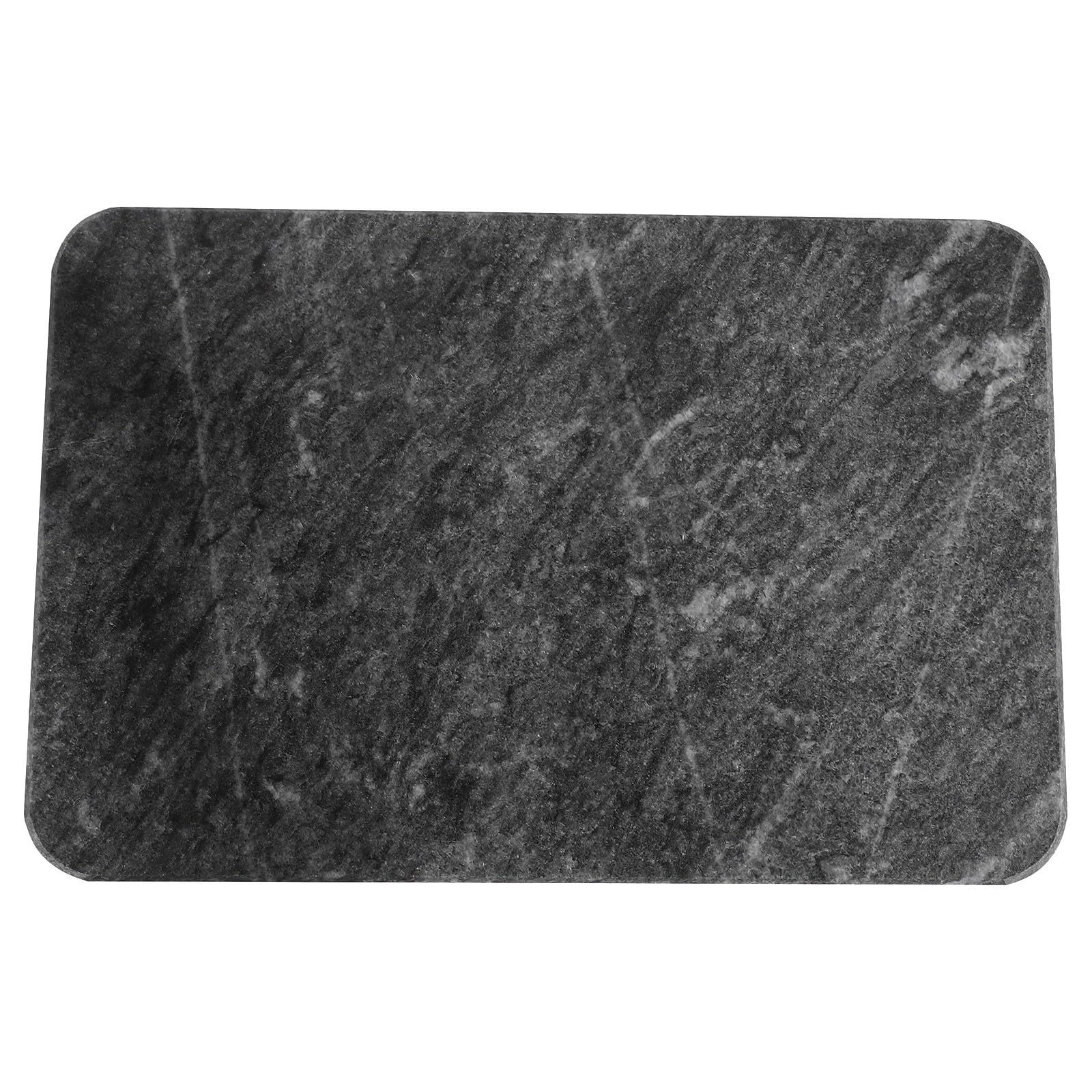 Tabla para Cortar de Mármol Natural Negro Textura Única Rectangular, Uso Versátil y Práctico para Cocina y Presentación Moderna de Alimentos