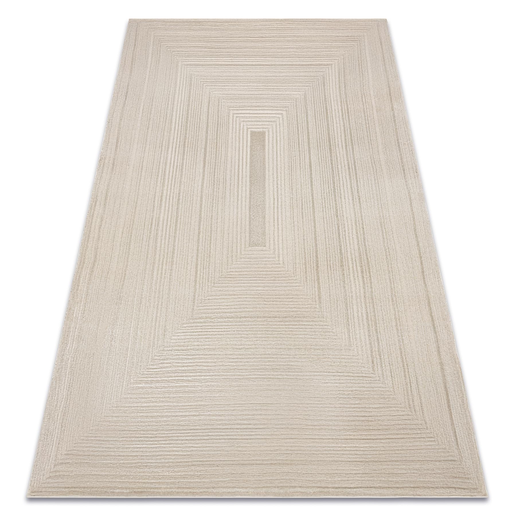 Tapis Balance 8788 Taupe 200x290 cm géométrique et structuré pour salon