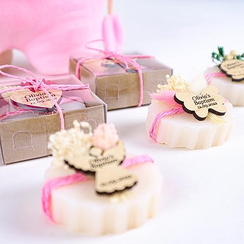 Miniatura 6 de Pack of 10-15-25-35-50-100 Personalized Handmade Soap Baptism Gifts for Girls, Vegan Soap Christening Favor, Baby Shower Favor, Baptism Favors for