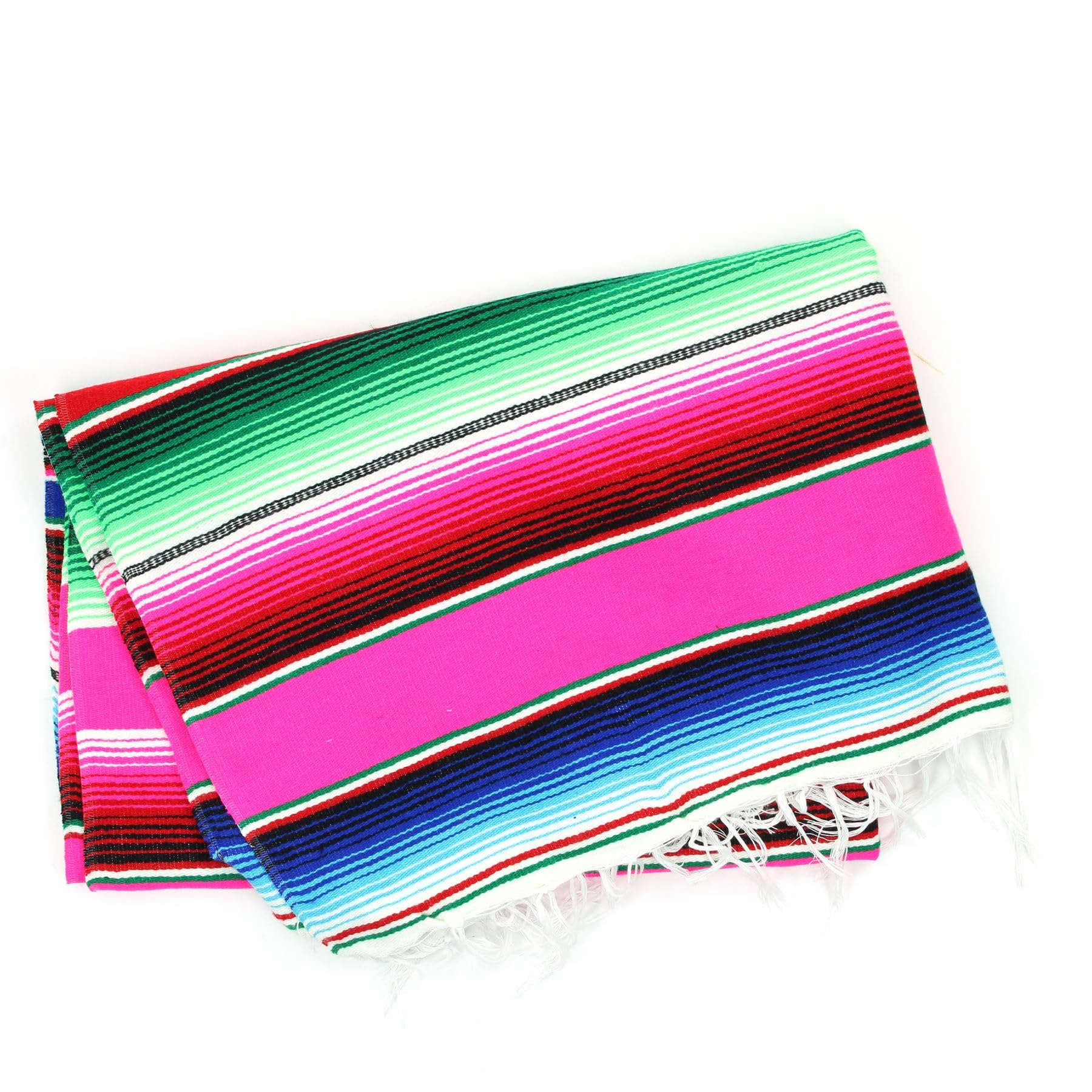 LOUDelephant Handwoven Mexican Serape Small 192cm x 88cm - Fuschia
