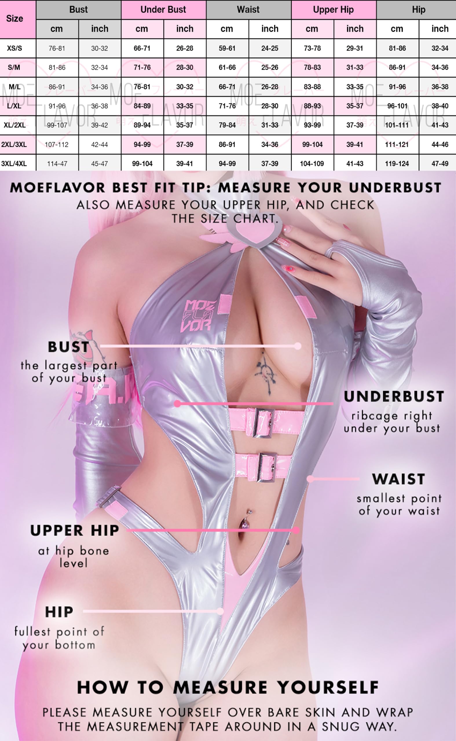 MOEFLAVOR A.I. LOVE 01 - Cosplay Lingerie for Women, Sexy Costumes, Outfits, Anime Lingerie Set, School Girl Outfit and More