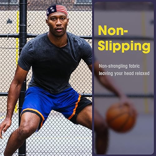 Miniatura 6 de Braylin Diadema deportiva para hombres y mujeres, bandas para el sudor, diademas atléticas para correr, fitness