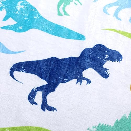 Miniatura 6 de chifave Manta de dinosaurio suave para niños, regalo para los amantes de los dinosaurios, manta con dinosaurios en ella, acogedora y esponjosa,