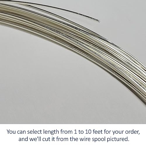 Miniatura 10 de Calibre 26, alambre de plata fino 999, redondo, suave muerto, 4 pies, para arte de joyería de WIZART