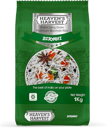 Heaven's Harvest Extra Long Grain Biryani Basmati Rice | 1 KG