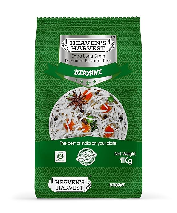 Heaven's Harvest Extra Long Grain Biryani Basmati Rice | 1 KG