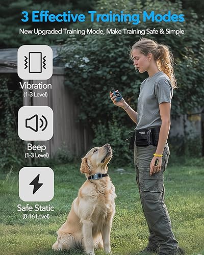 Miniatura 2 de Jugbow Collar de choque para perro, collar de entrenamiento de perro de 34 millas con control remoto para perros grandes, medianos y pequeños,