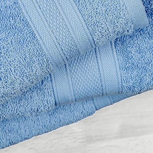 Miniatura 8 de TRIDENT - Suave y afelpado, 100% algodón, altamente absorbente, toallas de baño, súper suaves, juego de 6 toallas (2 toallas de baño, 2 toallas de