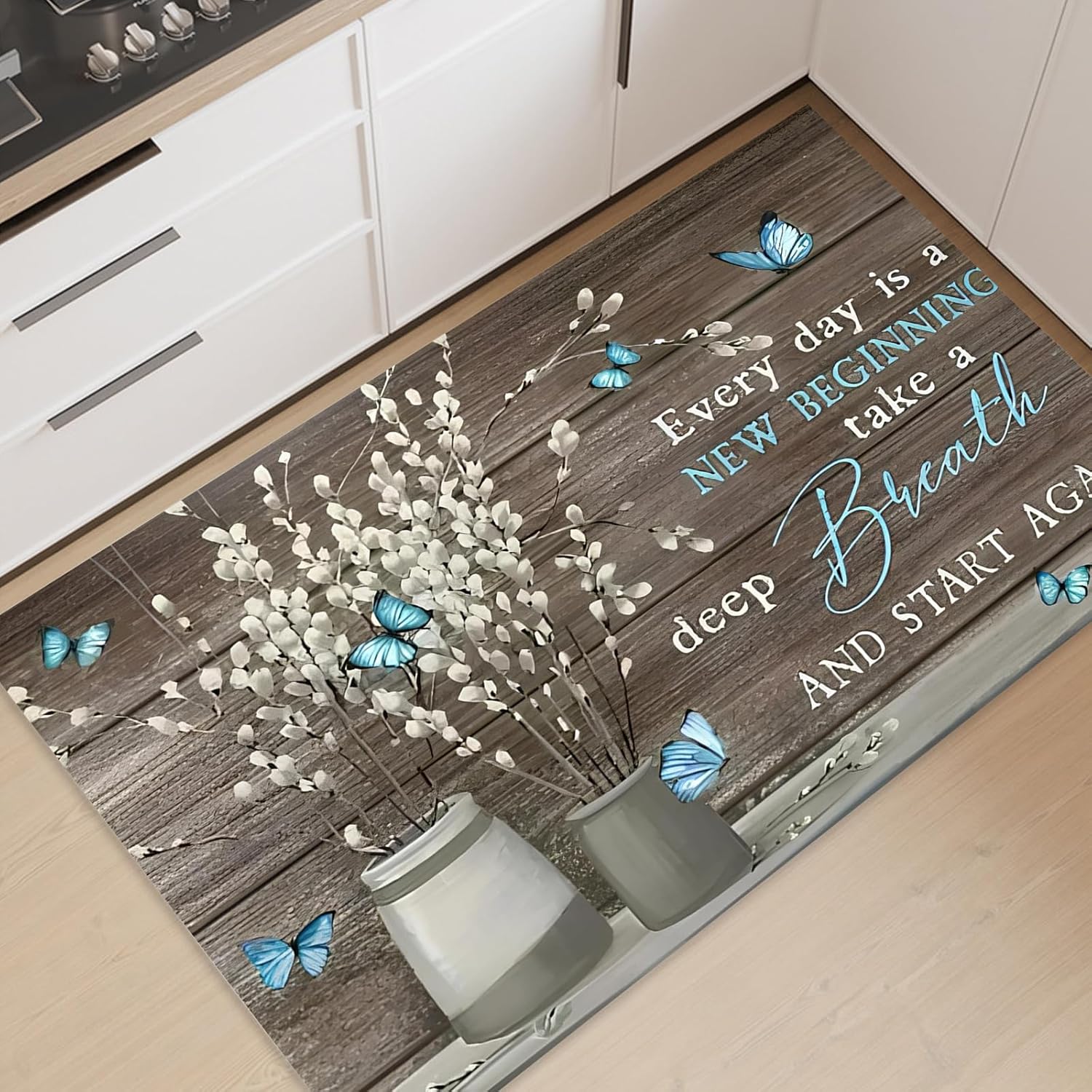 Kitchen Mat, Cushioned Foam Mats for Floor, Waterproof Non Slip Comfort Mat, Modern Kitchen Rug for Decor, Sink, Laundry, Office, 3x4ft / 36x48in