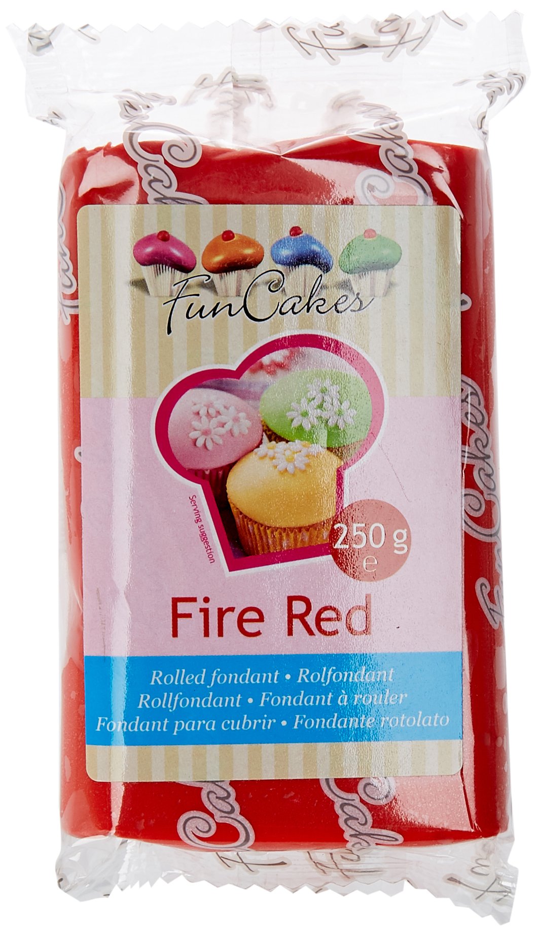 Fun cakes Pâte À Sucre Rouge Feu 250 G FC97350