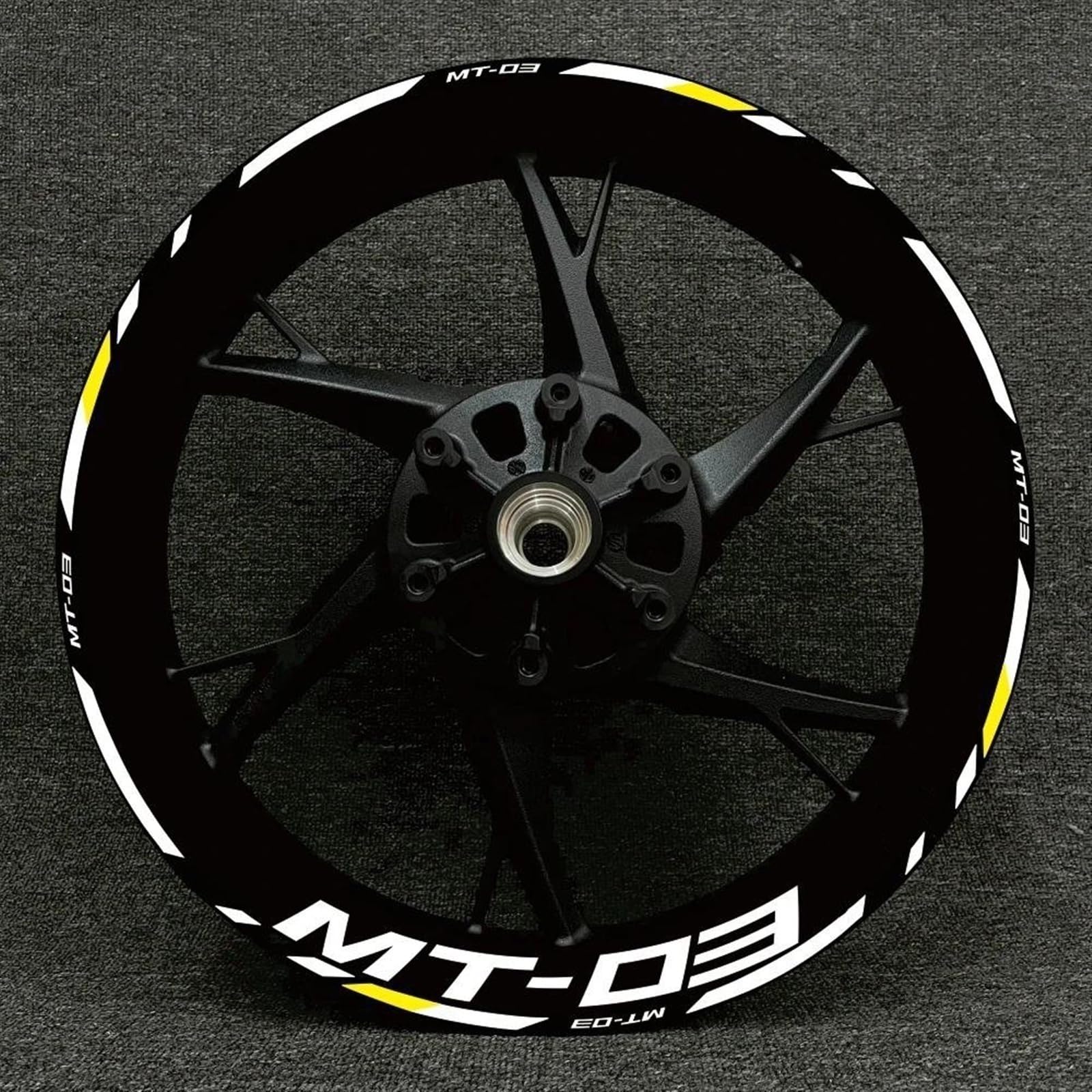 Stickers Motorcycle Wheel Stickers Night Reflective Decorative Rim for Yamaha MT-03 MT 03 Mt03(Style 12)