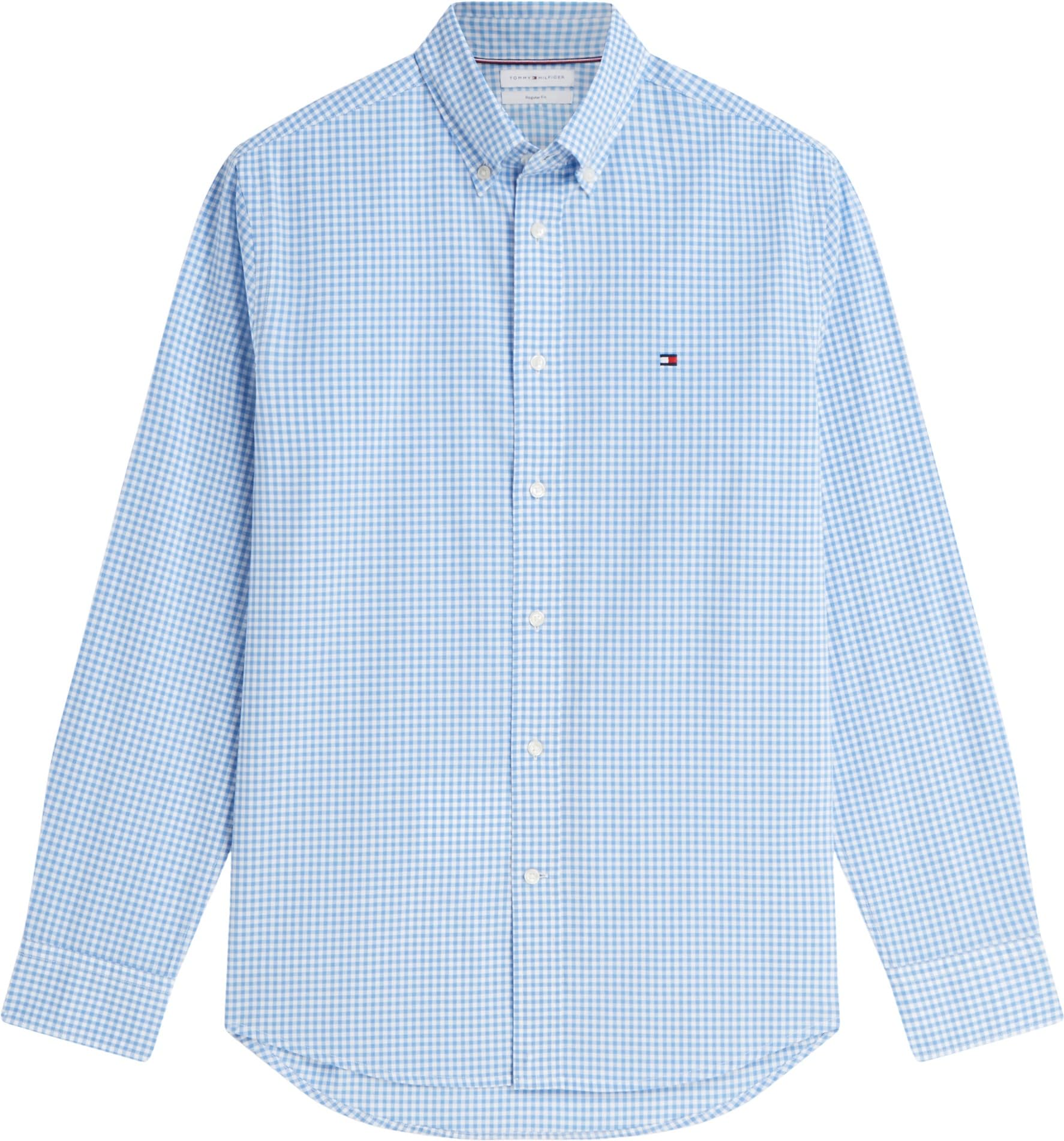 Tommy Hilfiger Flex Poplin Gingham Shirt Mw0mw43319 Camicia L/S Uomo (Pacco da 1)